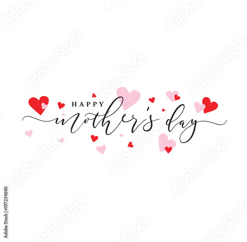 Happy Mother's Day Holiday Script with Hearts