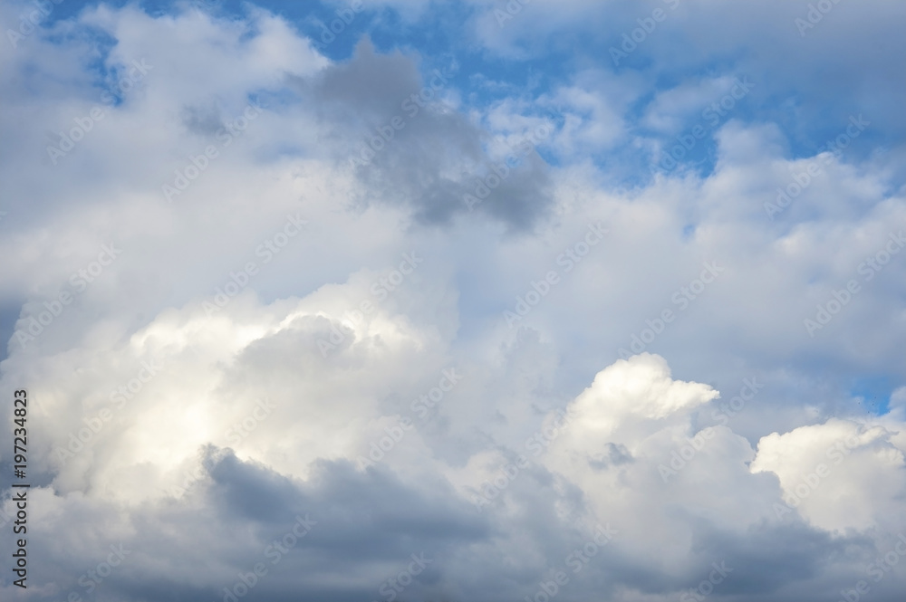 Beautiful blue sky with majestic clouds before the rain Beautiful blue sky with majestic clouds before the rain