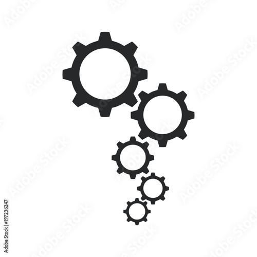 Gear wheel illustration. Vector