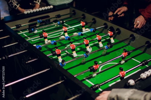 Fotografie Detail of a table soccer game
