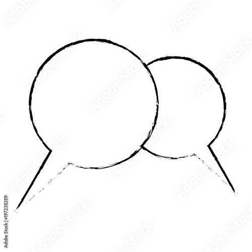 speech bubbles chat dialog talk image vector illustration sketch design
