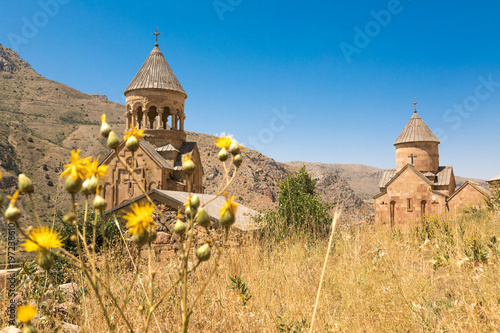 Landscape view of the monastery in the summer. Noravank Monastery. Armenia