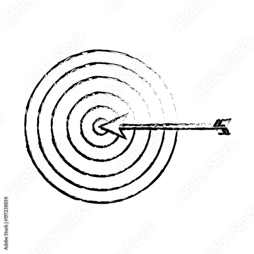 target arrow strategy business marketing vector illustration sketch design