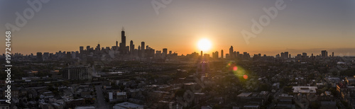 Chicago sunrise from the south