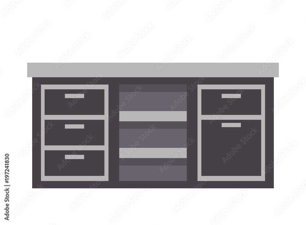 furniture counter drawers cabinet image vector illustration furniture counter drawers cabinet image vector illustration