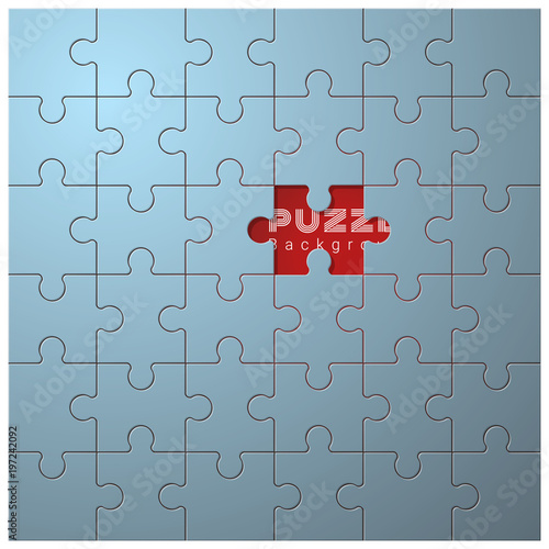 Abstract conceptual background with incomplete jigsaw puzzle , vector , illustration