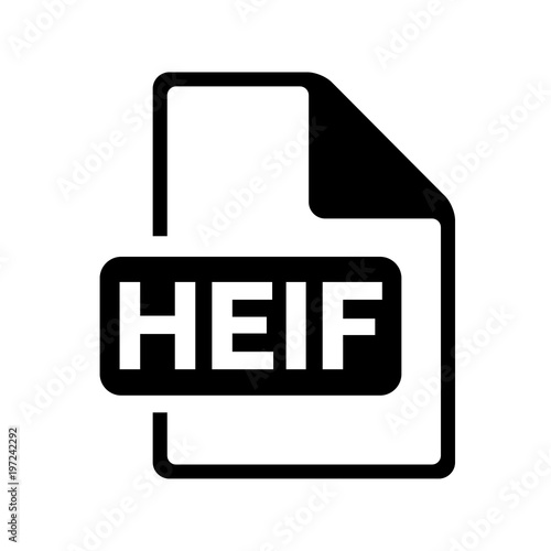 High Efficiency Image File Format (HEIF) icon illustration vector