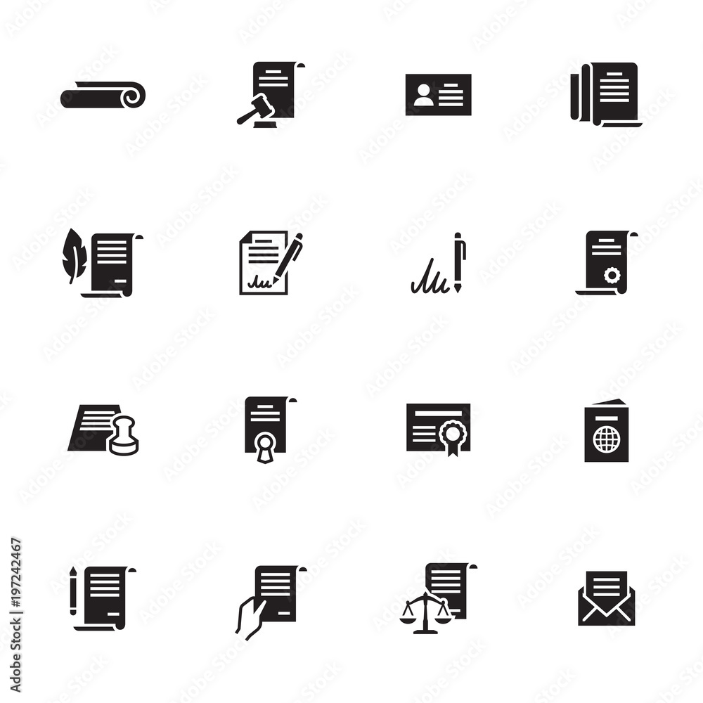 Documents Icons Set Documents Icons Set