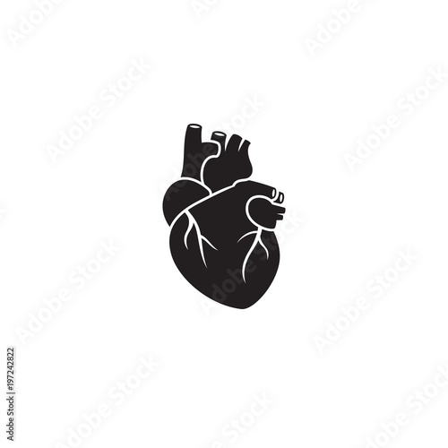 Heart black silhouette