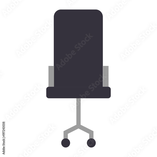 comfort armchair wheels furniture office vector illustration