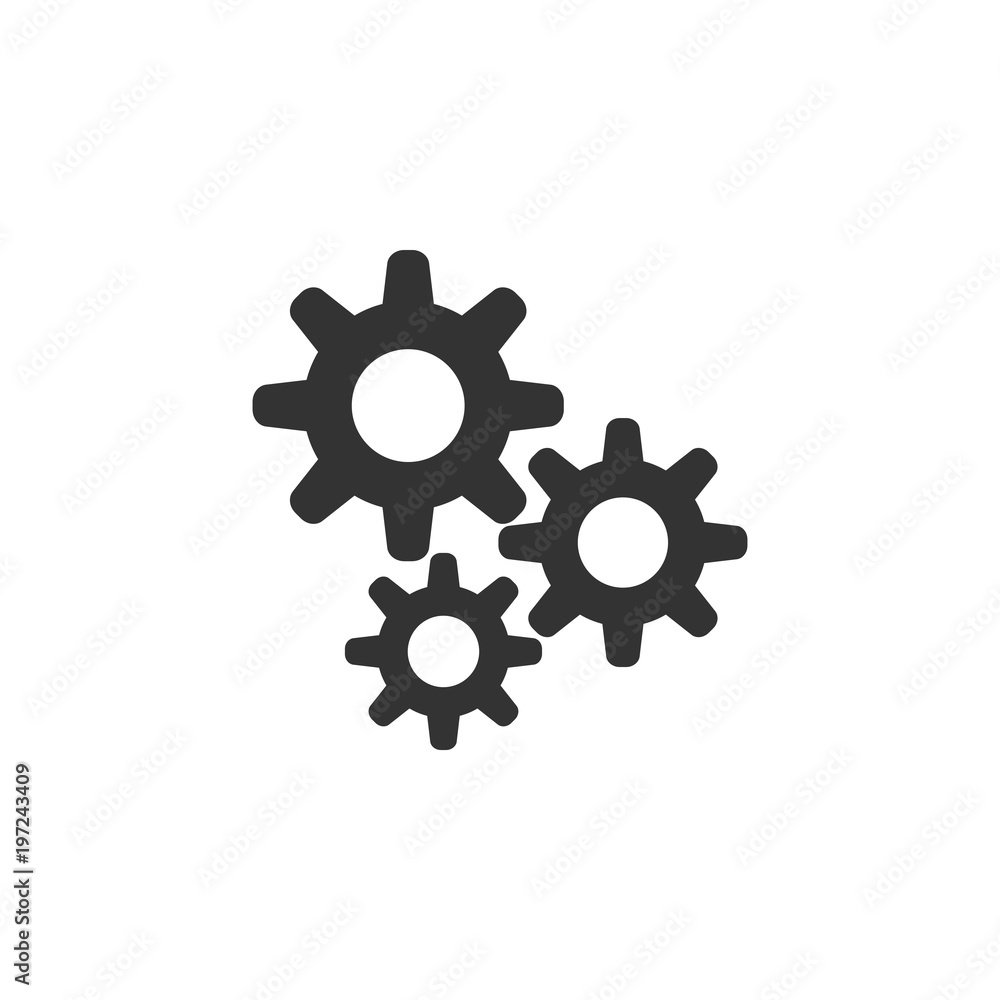 Setting icon. Flat style design, Vector illustration. Setting icon. Flat style design, Vector illustration.