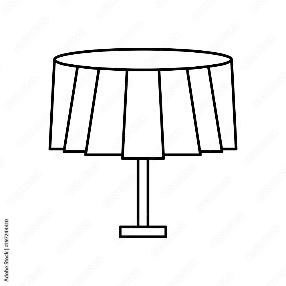 round table with tablecloth furniture restaurant vector illustration outline design round table with tablecloth furniture restaurant vector illustration outline design