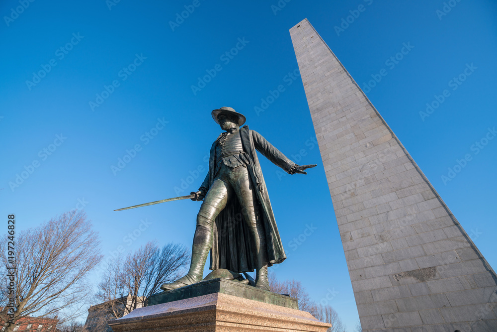 Fototapeta premium Bunker Hill Monument in Boston, Massachusettsin