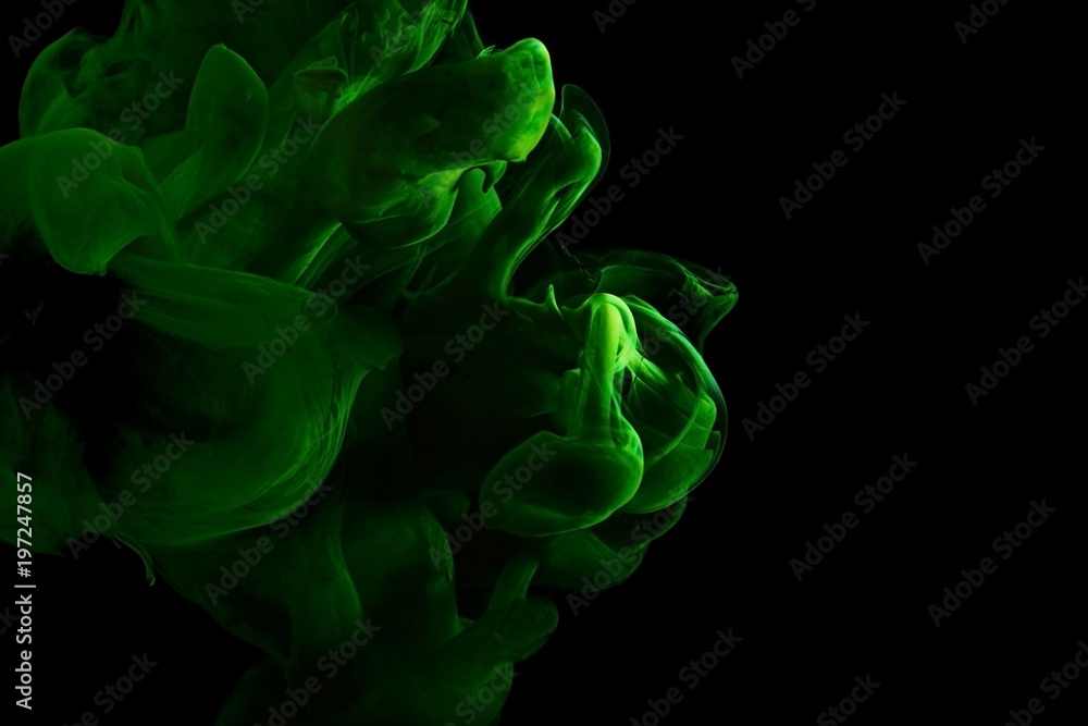 Fototapeta premium paint stream in water, colored ink cloud, abstract background