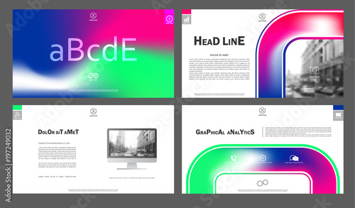 Set of infographic elements for presentation templates. Corporate Business Card. Modern brochure, layout. Flyer design.
