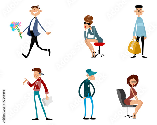 Fashionable funny characters