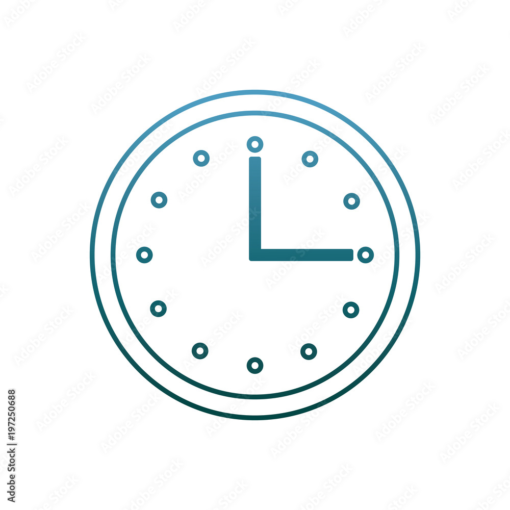 round clock time hour timer image vector illustration gradient color design round clock time hour timer image vector illustration gradient color design