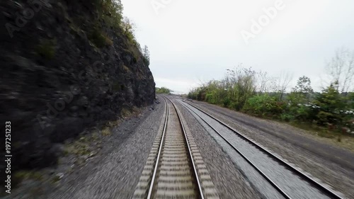 Train View.  The view from a train as it travels through New York State and crosses a level crossing (hd, 25fps).