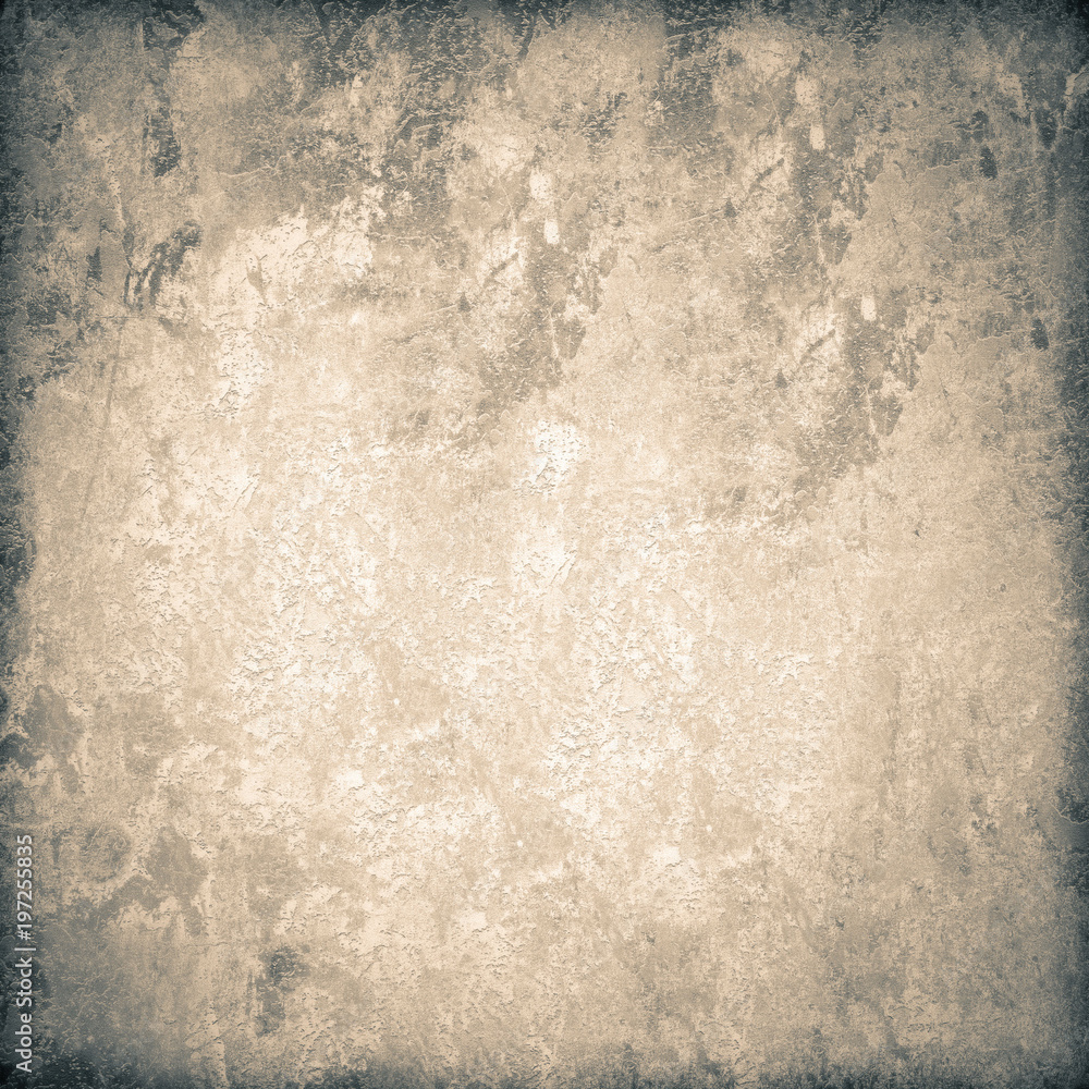 Fototapeta premium Vintage brown grunge background. The texture of the old surface. Abstract pattern of cracks, scuffs, dust