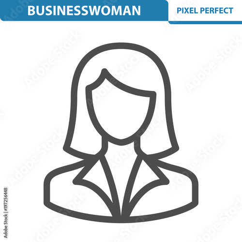 Businesswoman Icon. EPS 8 format.