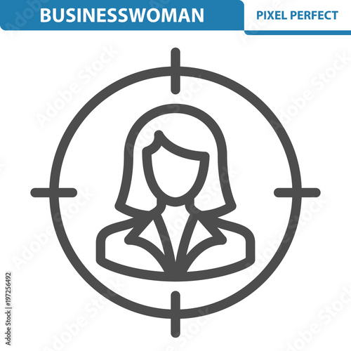 Businesswoman Icon. EPS 8 format.