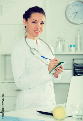 Female doctor in office