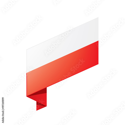 Poland flag, vector illustration photo