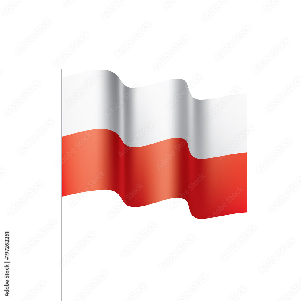 Poland flag, vector illustration