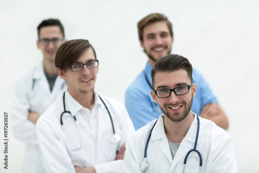 closeup.smiling team of practitioners closeup.smiling team of practitioners