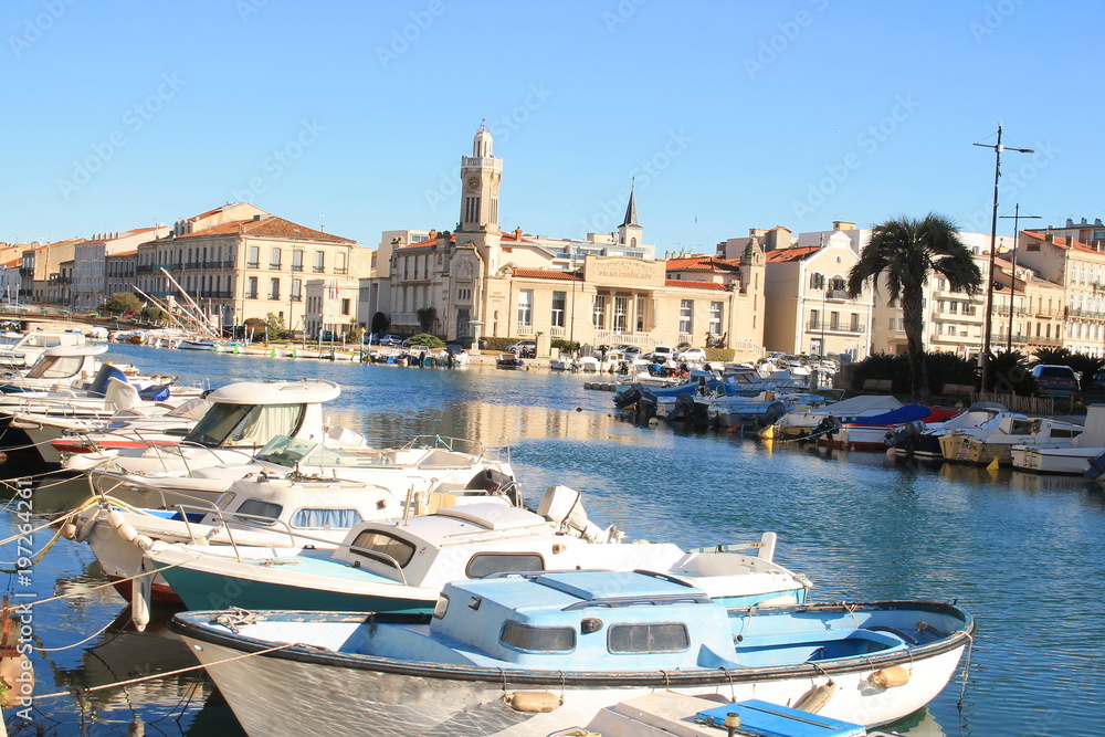 La ville maritime de Sète, la petite Venise Languedocienne, Hérault, Occitanie, France
