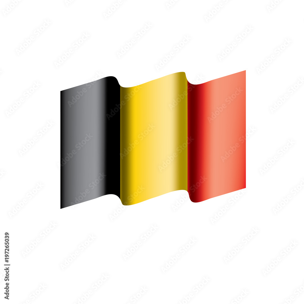 Fototapeta premium Flag of Belgium, Vector illustration