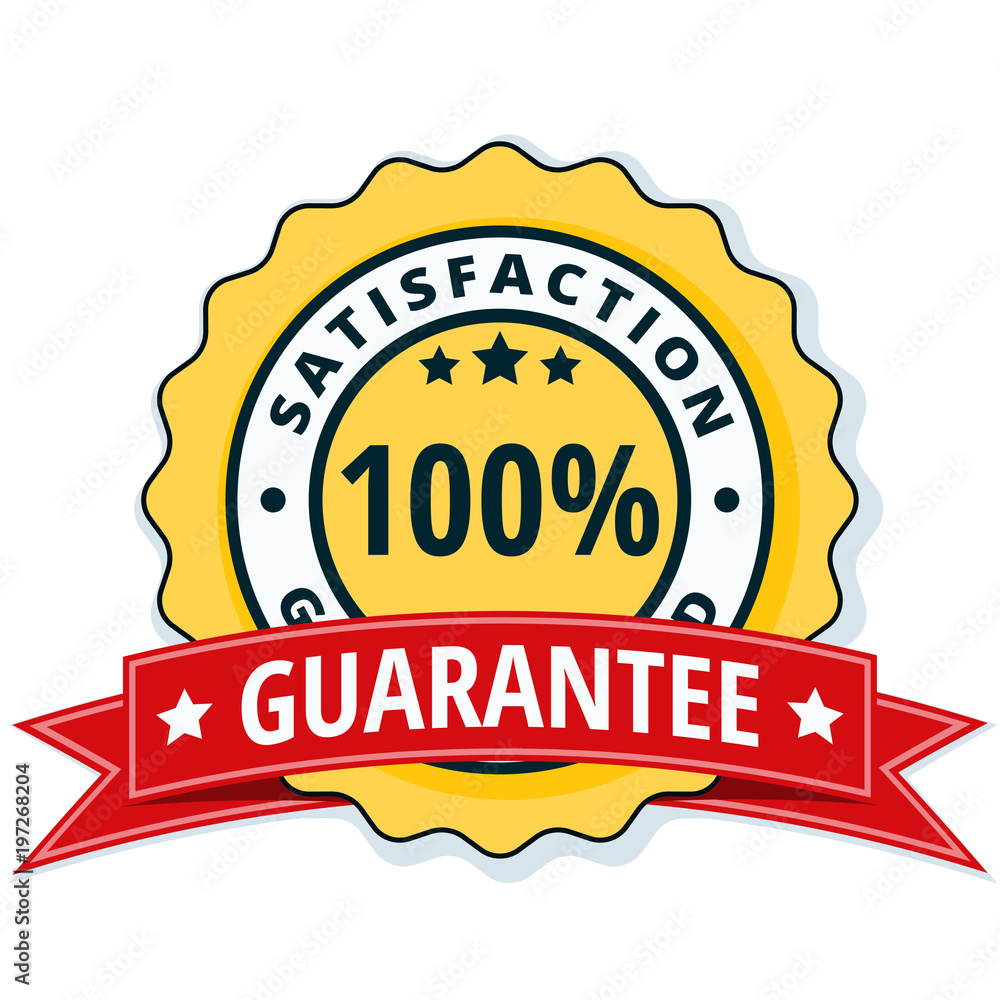 100% Satisfaction Guaranteed illustration 100% Satisfaction Guaranteed illustration