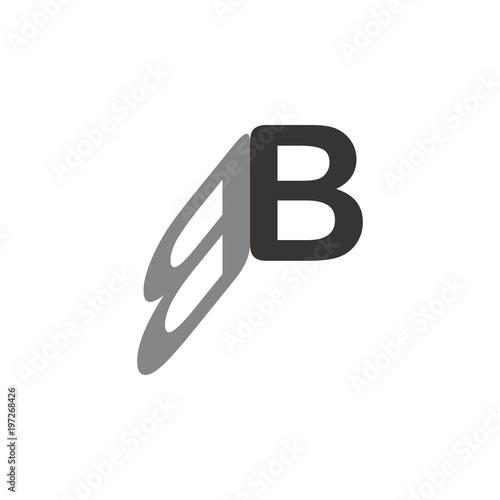 B letter with shadow logo