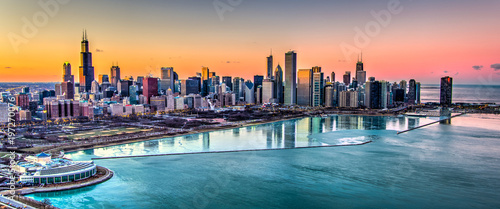 Fototapeta Chicago Sunset