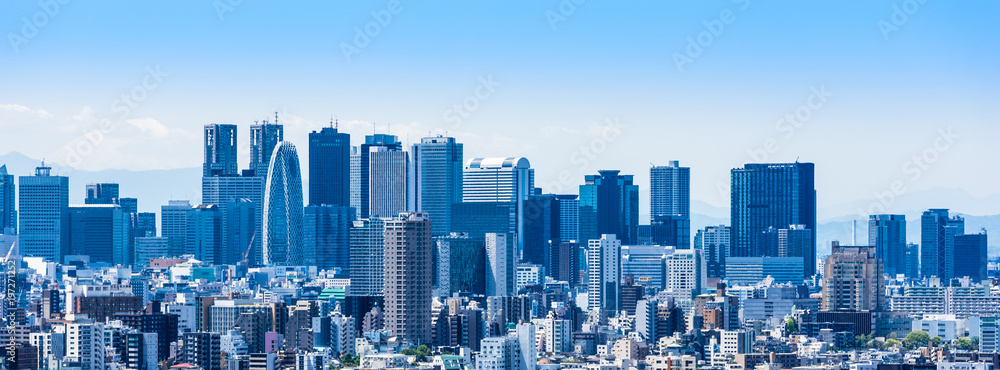 新宿副都心の高層ビル ワイド