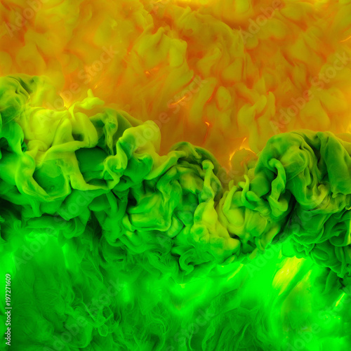 Color drop in water, photog...