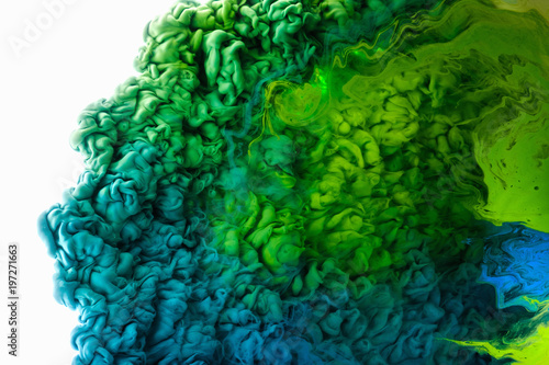 Color drop in water, photog...