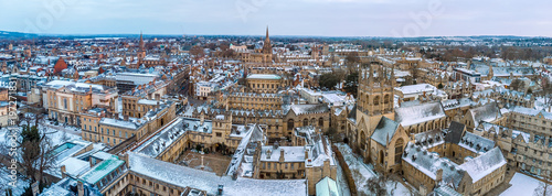 Aerial view of central Oxford, UK photo