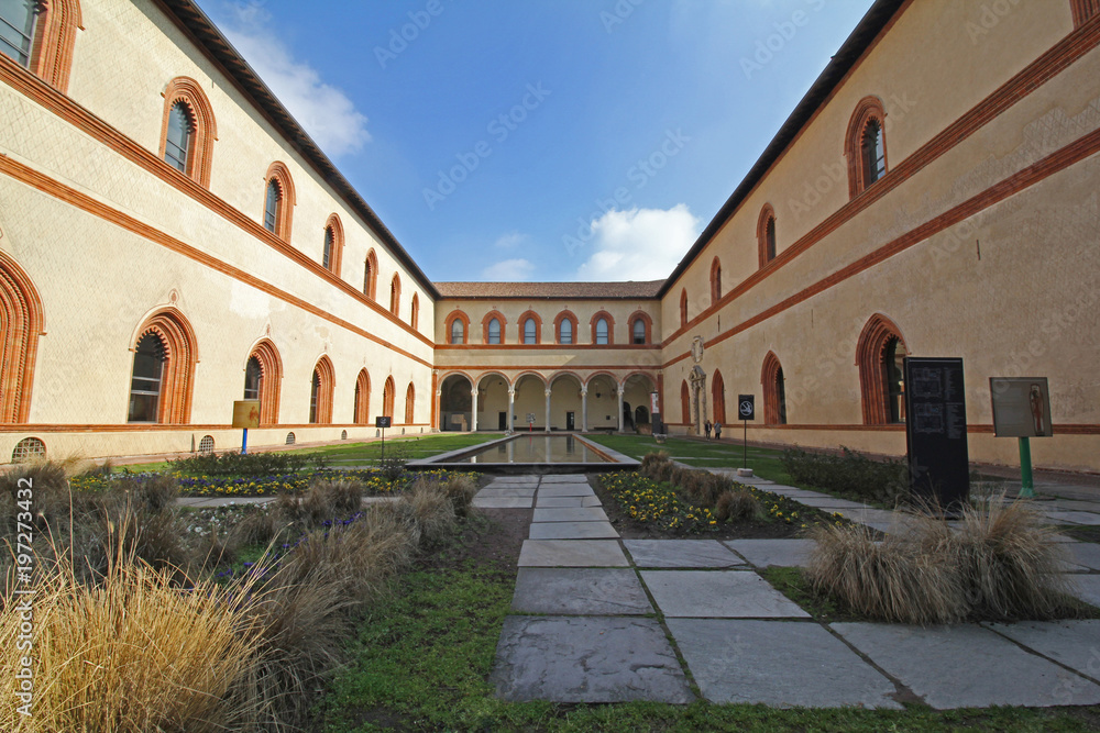 la Corte Ducale; Milano, Castello Sforzesco Stock Photo | Adobe Stock