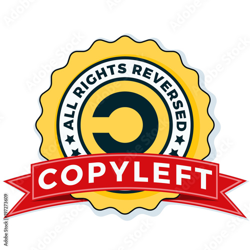 Copyleft All Right Reversed Illustration photo