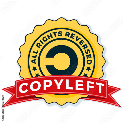 Copyleft All Right Reversed Illustration photo