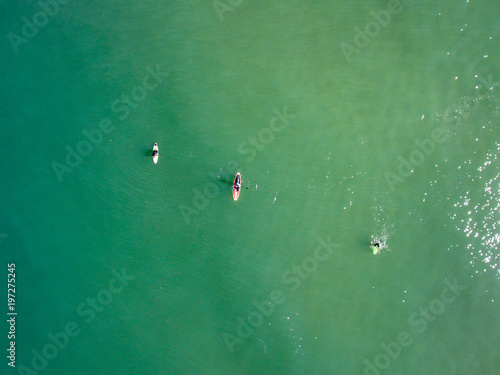 aerial view of barra da Tijuca beach on a sunny day, Taken with