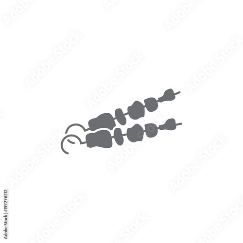 shashlik icon. Simple element illustration. shashlik symbol design template. Can be used for web and mobile