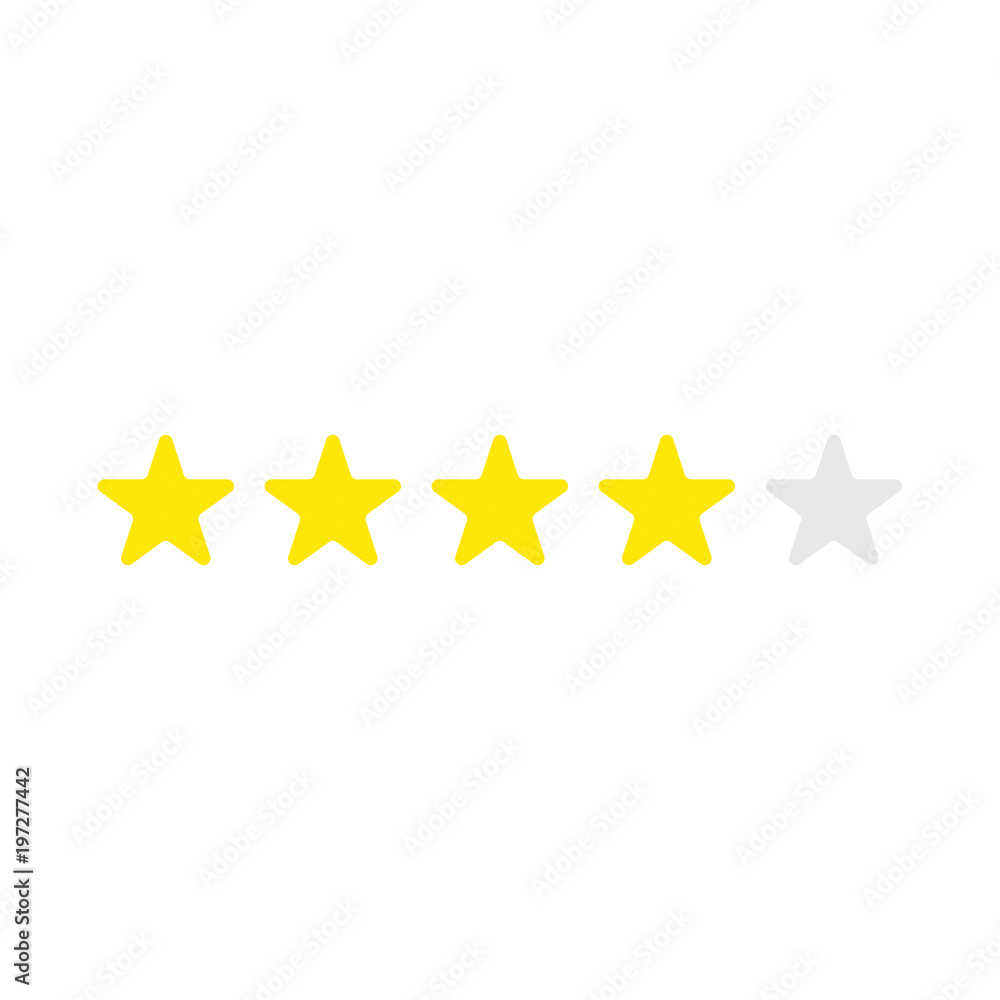 Vector icon concept of giving four stars Vector icon concept of giving four stars