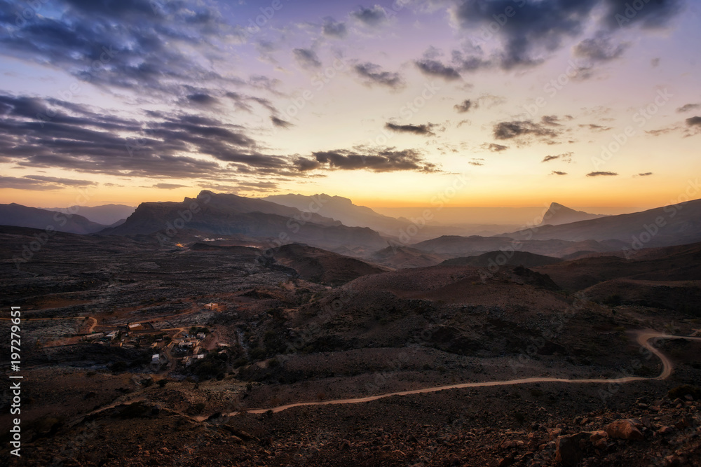 Al Hajar Mountains in Oman