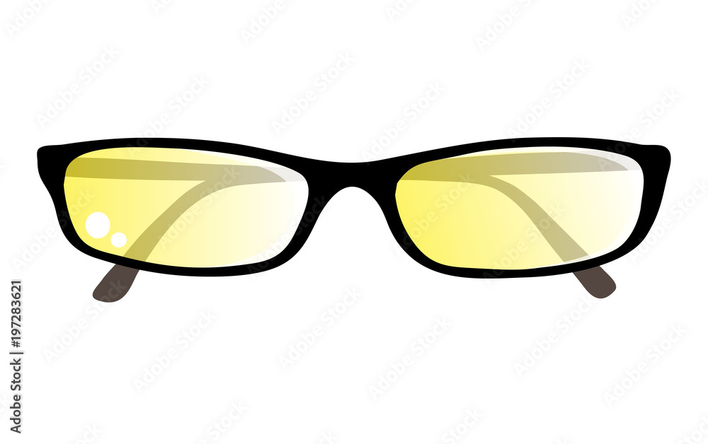 Fototapeta premium eyeglasses with yellow lens
