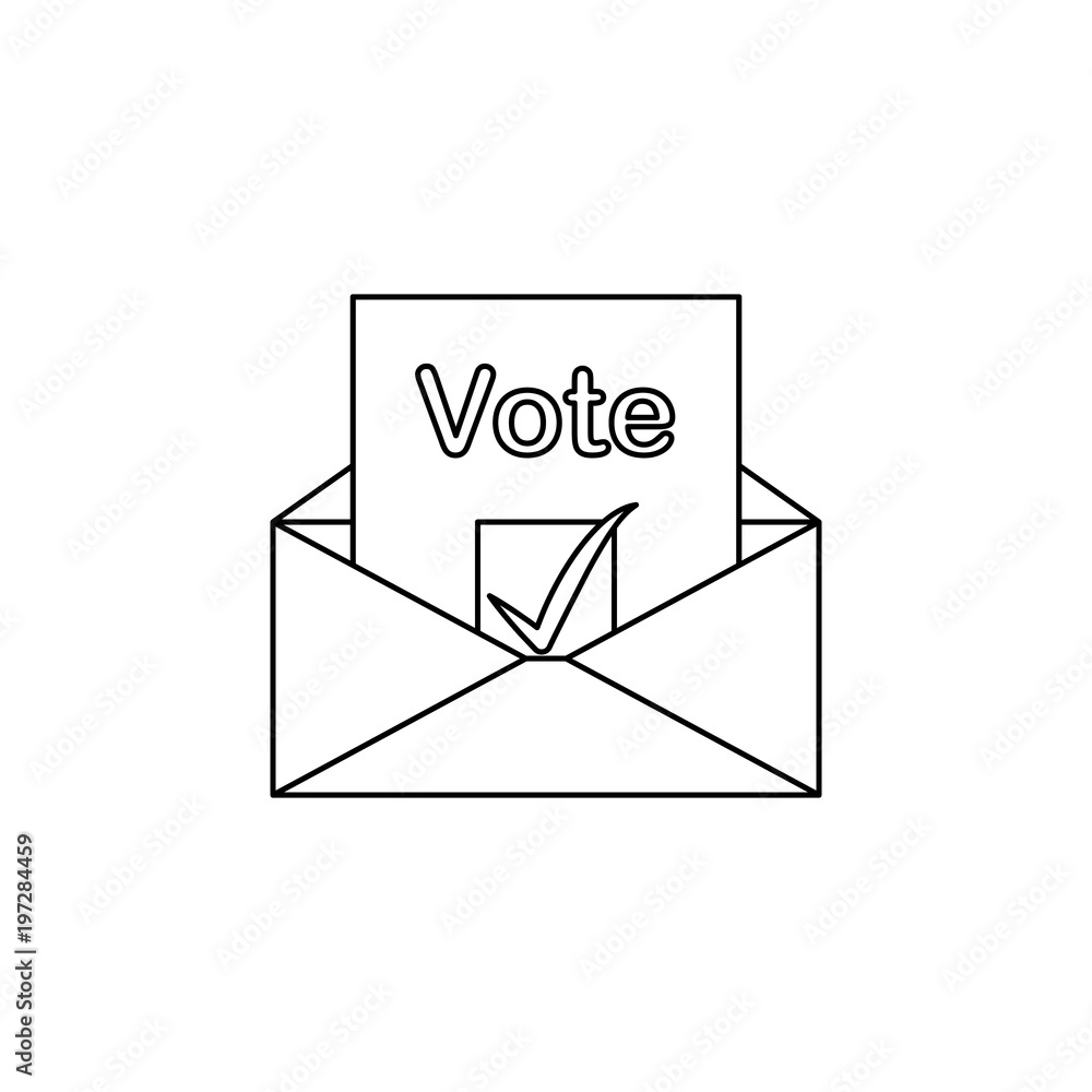 ballot paper in an envelope icon. Elements of elections icon. Premium quality graphic design. Signs and symbol collection icon for websites, web design, mobile app, info graphics ballot paper in an envelope icon. Elements of elections icon. Premium quality graphic design. Signs and symbol collection icon for websites, web design, mobile app, info graphics