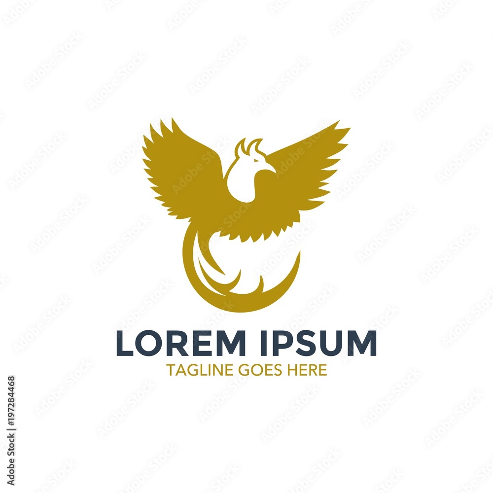 Fototapeta premium phoenix logo. bird. unique. vector illustration
