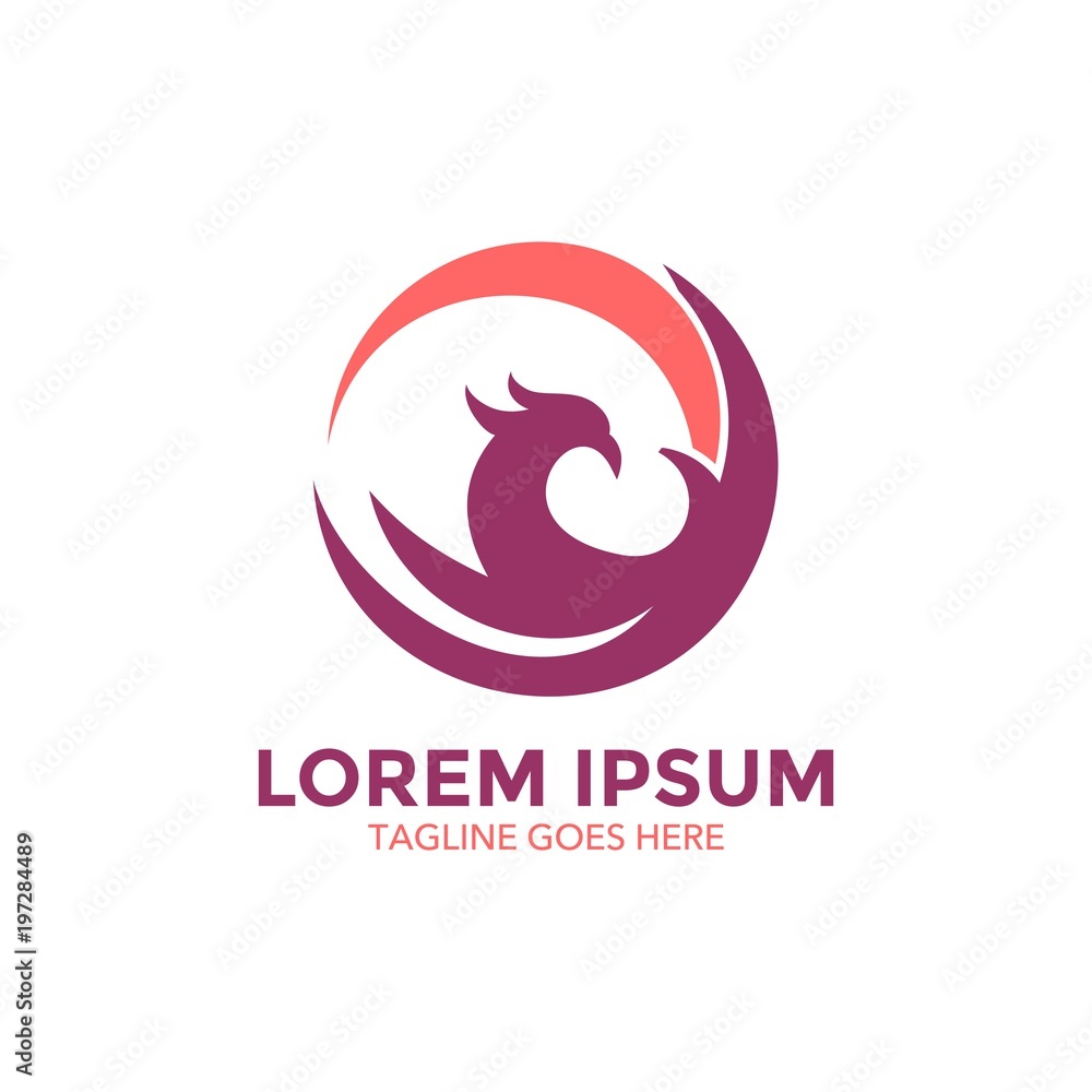 Fototapeta premium phoenix logo. bird. unique. vector illustration