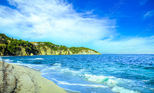 Elba island, Portoferraio Le Ghiaie beach coast. Tuscany, Italy.